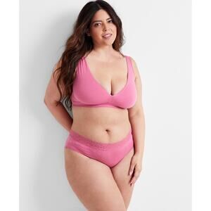 State of Day Women's Cotton Blend Bralette Pink Size L 1452